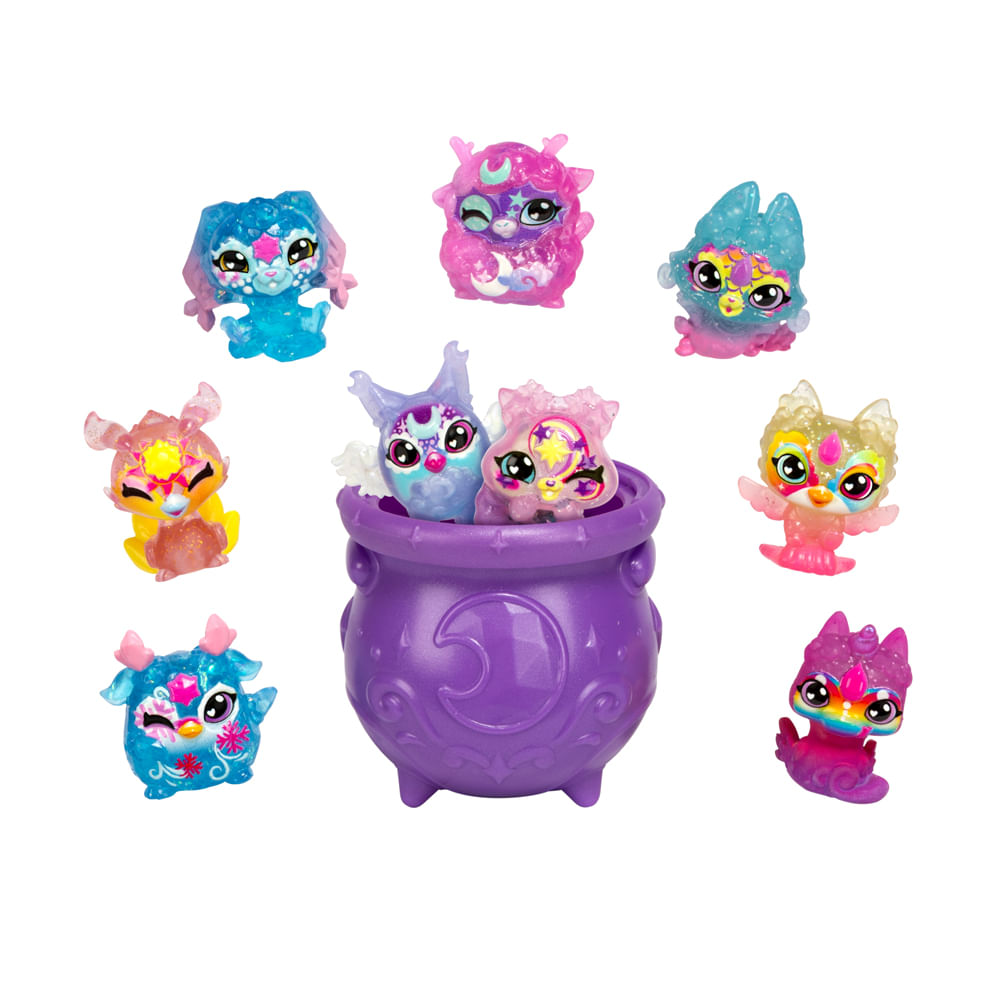 Kit com 9 Mini Bonecos Magic Mixies Minis
