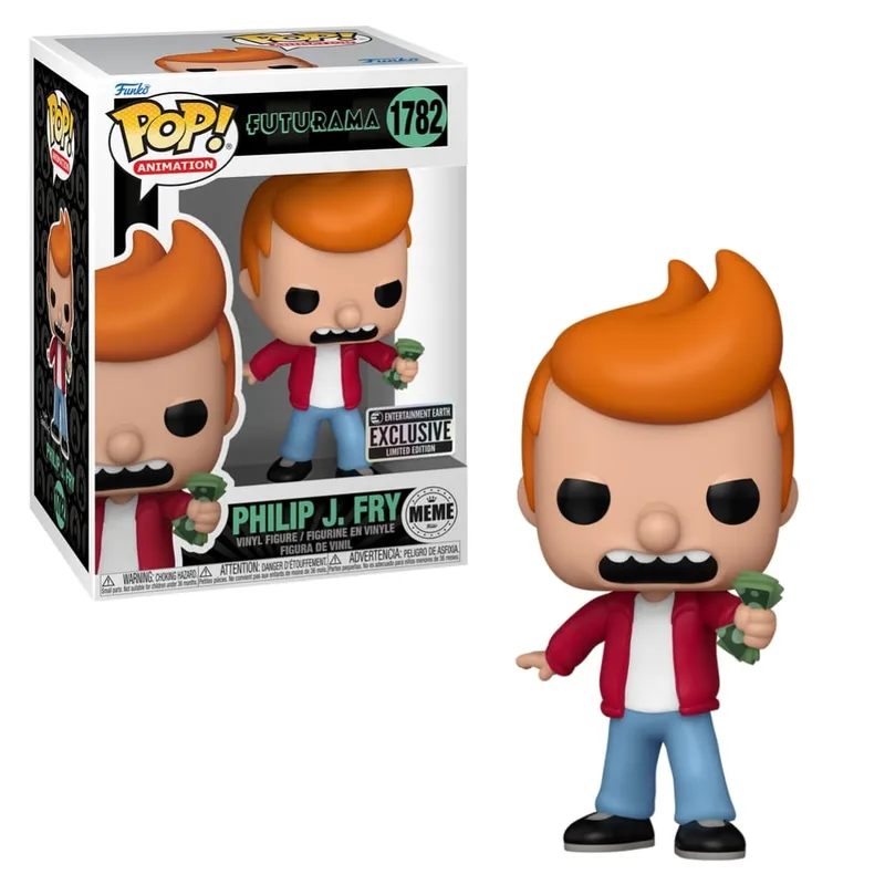 Boneco Funko Pop! Memes Futurama - Fry (Cale a boca e pegue meu dinheiro!)