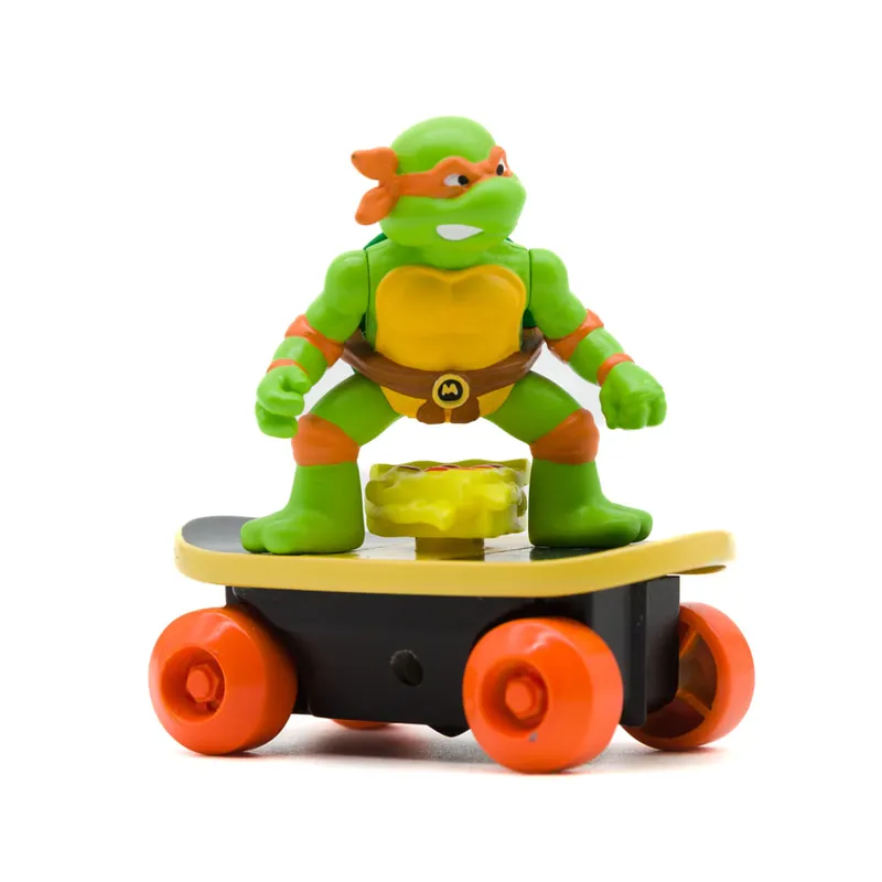 Carrinho de Corda Tartarugas Ninja Switch Kick Skaters - Michelangelo