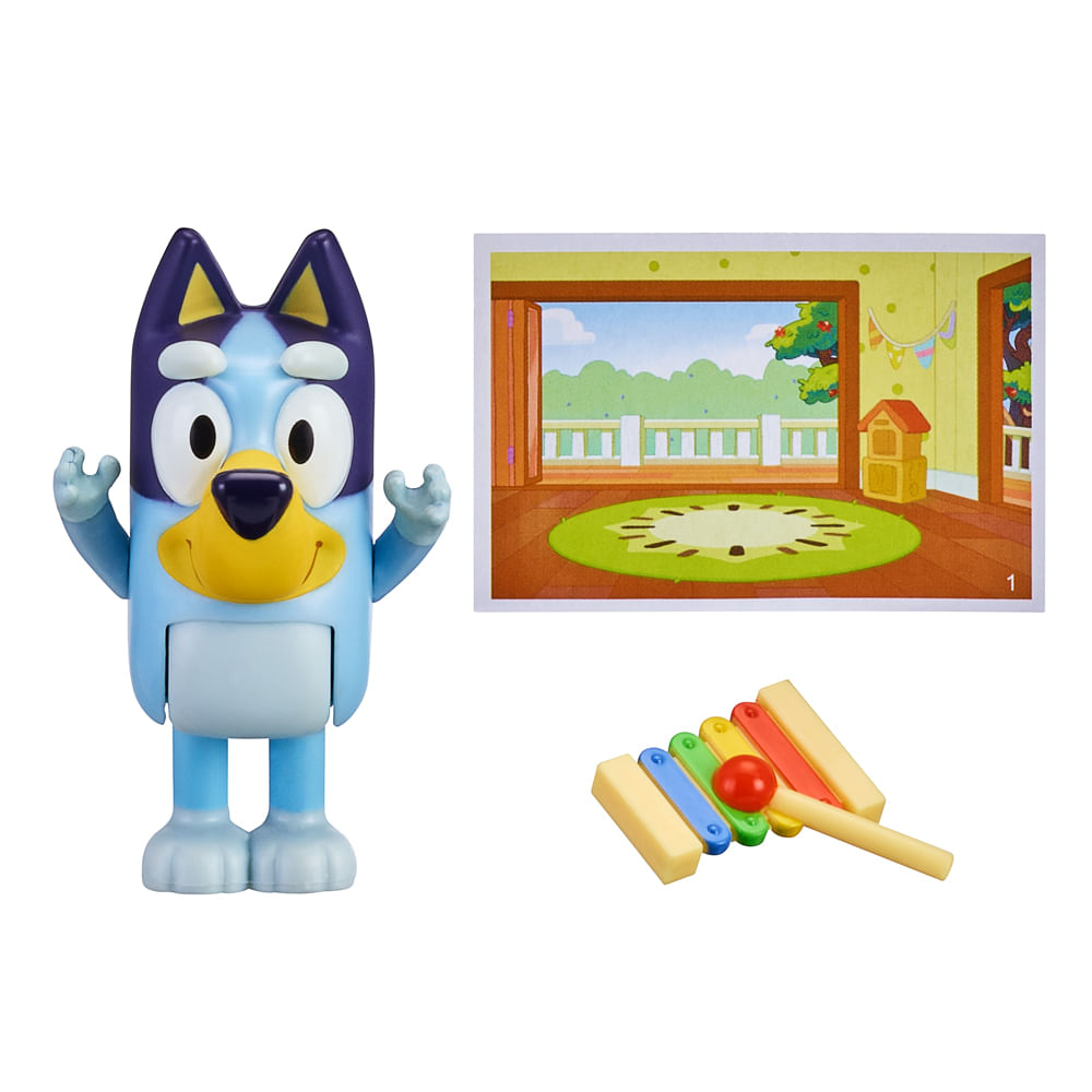 Boneco Colecionável 6cm Bluey - Bluey e Xilofone