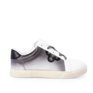 Tênis Infantil Amarração Branco e Preto 30