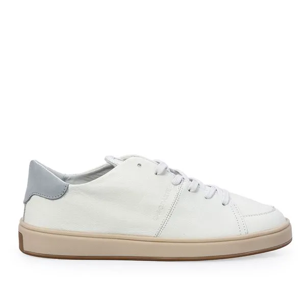 Tênis Casual Couro Branco e Azul 36