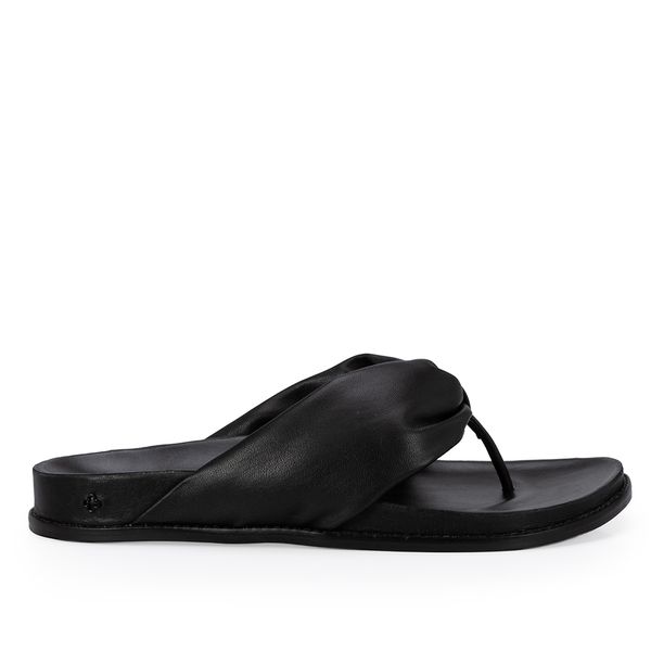 Papete Preto De Couro Puffy 35