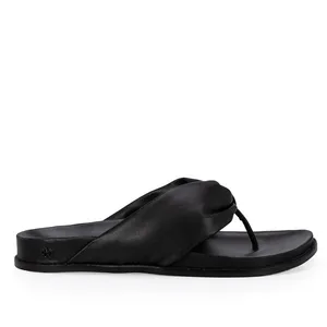 Papete Preto De Couro Puffy 35
