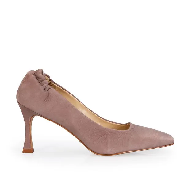 Scarpin Salto Alto Couro Rosa 34