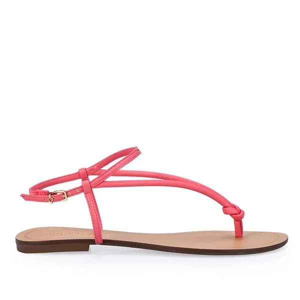 Sandália Rasteira Rosa Papaya 38