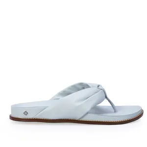 Papete Azul Turmalina De Couro Puffy 35