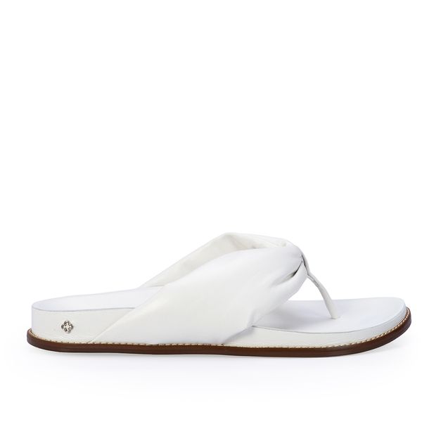 Papete Branco De Couro Puffy 35