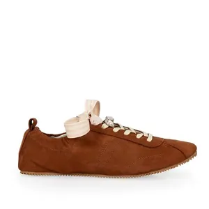 Tênis Ballerina Sneakers Couro Marrom + Lenço 36