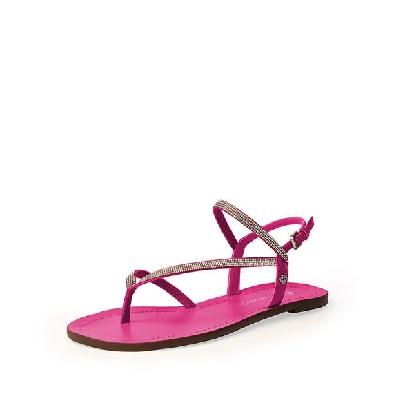 Sandália Rasteira Rosa Jasmin Pedrarias 38