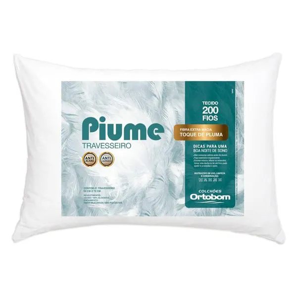 Travesseiro Toque Piume De Pluma 50x70 Ortobom