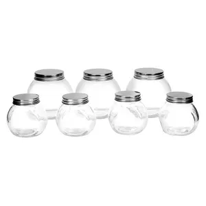 Conjunto de Potes Baleiro Casambiente Vidro com Tampa 7 Peças UNICA