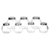 Conjunto de Potes Baleiro Casambiente Vidro com Tampa 7 Peças UNICA