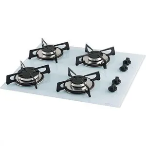 Cooktop Gás 4 bocas Mesa Vidro Fischer Branco / Bivolt