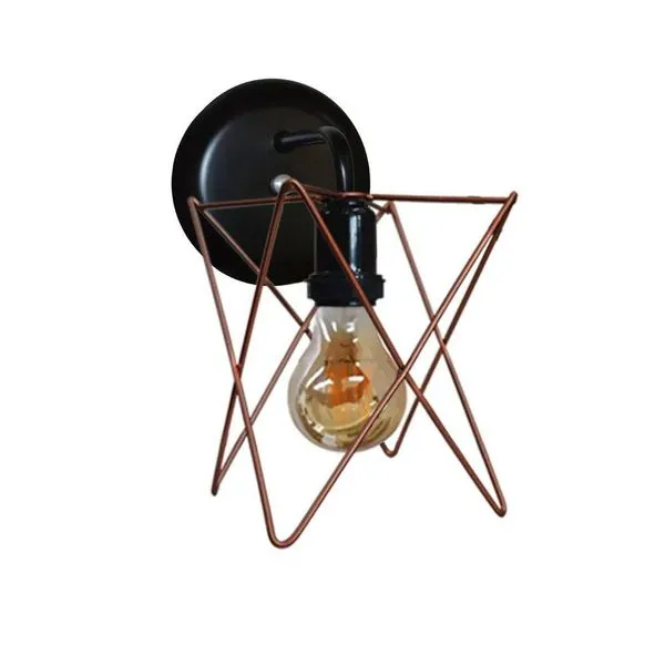 Arandela Retro Preto Cobre Bivolt
