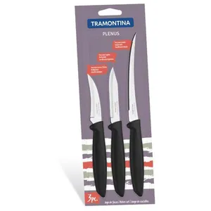Conjunto 3 Facas Tramontina Plenus 23498/012 Preta