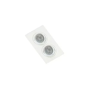 Spot De Embutir Plano Save Energy Para 2 Lâmpadas Mr16 Gu10 Bivolt Branco