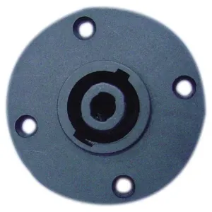Plugue Speakon Femea CSR SK-099 4 Vias Grande Metal com Preto