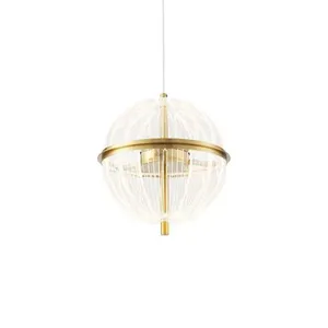 Lustre Pendente Nordecor Miza 2952 Ouro Brilho Led Bivolt 2700K Branco Quente Dourado