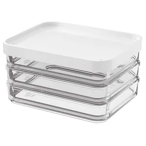 Pote Clear Trio Coza 20770/3007 em Poliestireno Transparente/ Branco 840 ml