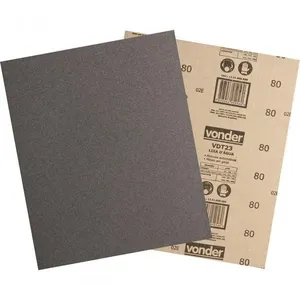 Lixa Folha D'agua G80 225x275mm Vdt-23 Com 50 Peças - Vonder
