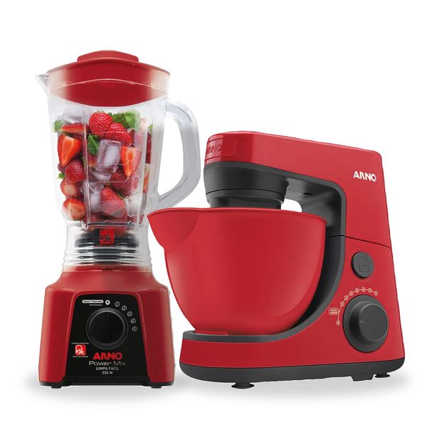 Kit Liquidificador LQ30 com Batedeira Planetária SX86 Arno Vermelho 127V