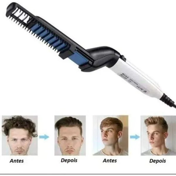 Chapinha Alisadora Para Homens, Barba E Cabelo Mini Pranchin Barba Bivolt Bivolt