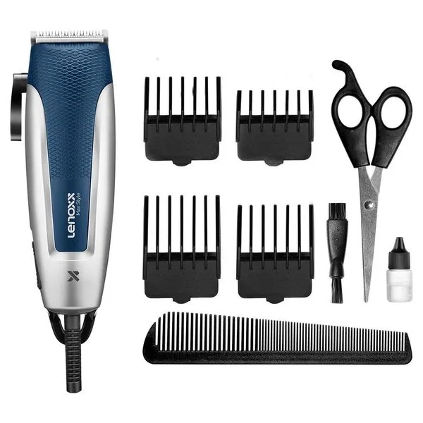 Máquina de Cortar Cabelo Lenoxx Max Style PCM775 Azul com Cinza 220V