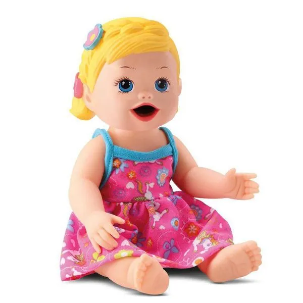 Boneca Primeira Papinha Divertoys 8106 Loira