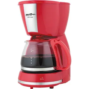 Cafeteira Elétrica 15 Xícaras Britânia Inox CP15 Vermelha 220V