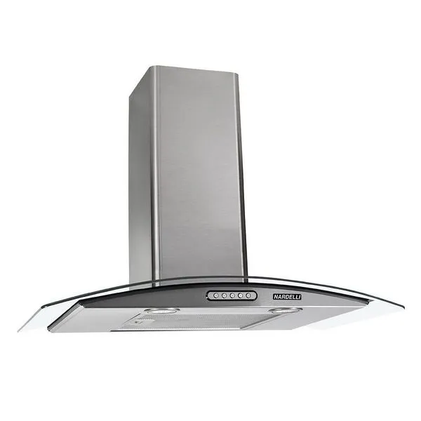 Coifa De Parede 70cm Vidro Curvo Duto Slim 220v 220v