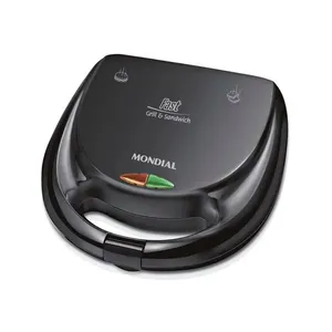 Sanduicheira Mondial 2 em 1 Fast Grill e Sandwich S-12 127v Antiaderente Potência De 750W