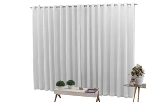 Cortina 6,00x2,60 Sala Quarto Cozinha Voil forro Blackout Gelo
