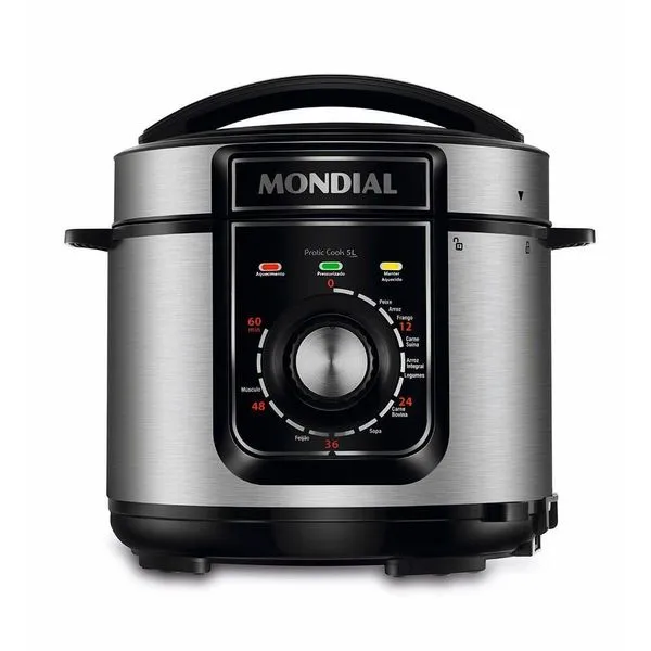 Panela Elétrica De Pressão-preto/inox 220v-preto/inox 220