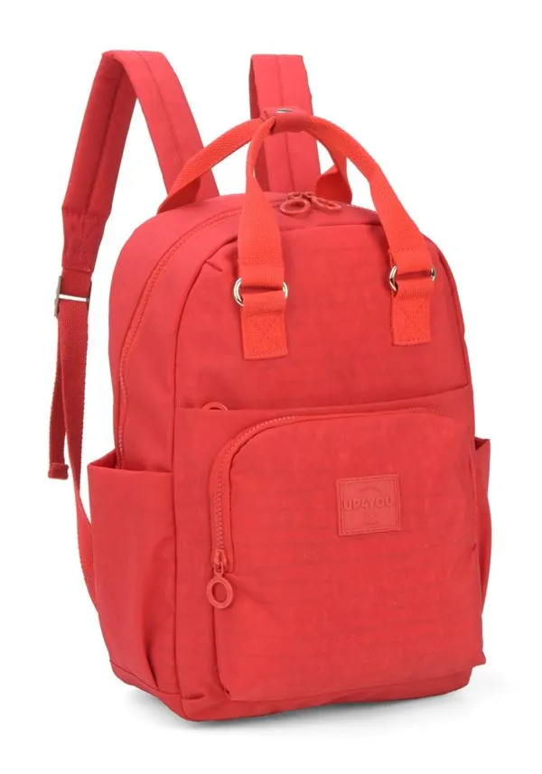 Mochila Feminina Notebook Luxcel Up4You BU78725 Crinkle Vermelho