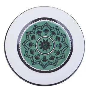 Prato Sobremesa de Cerâmica 19.5cm Mandala Cazza