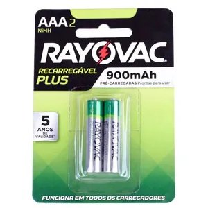 Pilha Recarregável Palito com 2 Plus 900mAh Rayovac SPL724