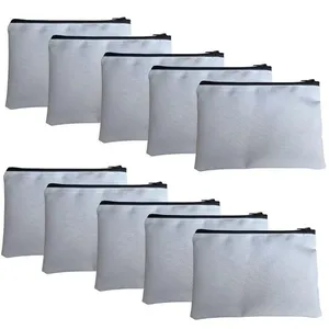 Kit 10 Necessaire 12x18 Quadrada Estojo Sublimação Dtf Branco