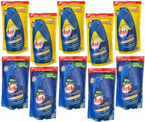 Kit 05 HTH Clarificante Maxfloc 900ml + 05 Algicida Manutenção 900ml
