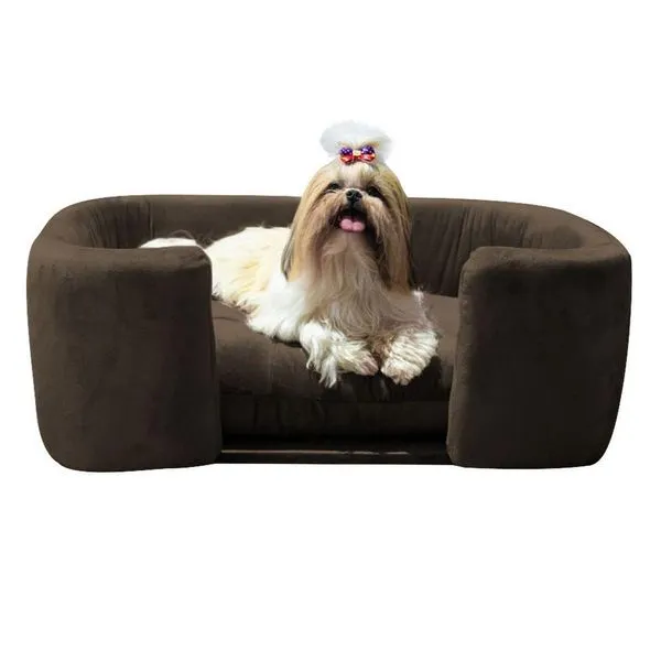 Cama Pet Poltrona Hannah Luxo Marrom