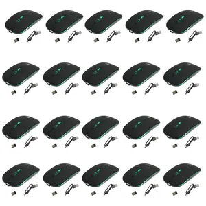 Kit 25 Mouses Sem Fio Recarregável Mega M185 com Led DPI Ajustável