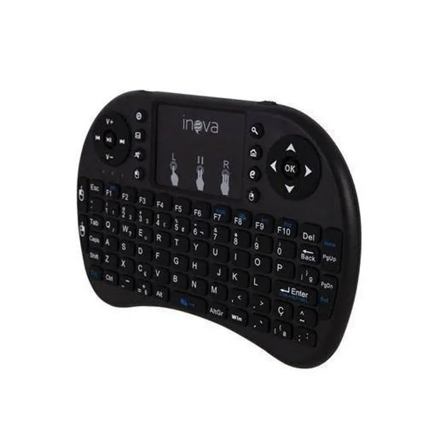 Mini Teclado Sem Fio Inova Key-7189 Recarregável Touchpad