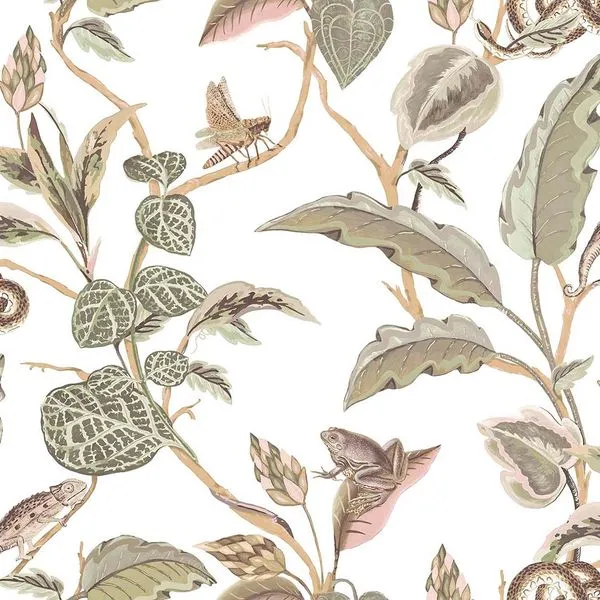 Papel de Parede Botany House Botânica Verde 15507
