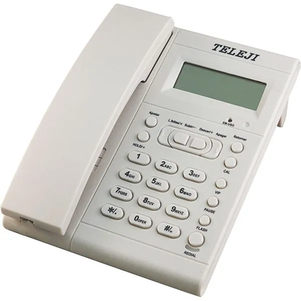 Telefone com Identificador Teleji 46 V6 Bloqueador Branco