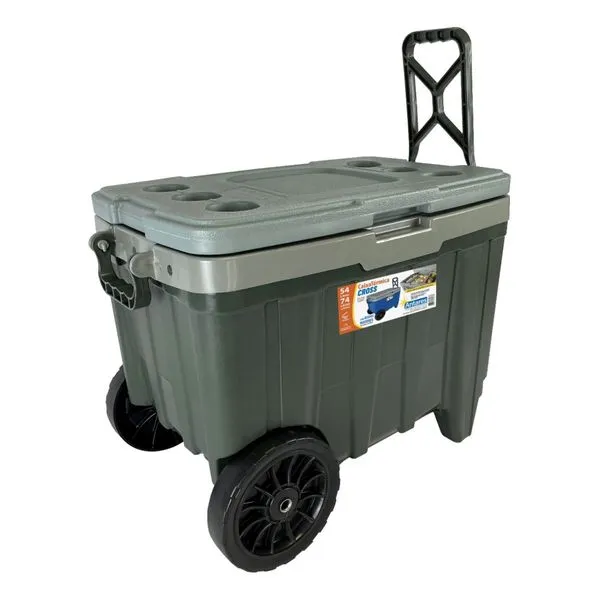 Caixa Térmica Cooler 54l Rodas Grandes Praia Camping Antares