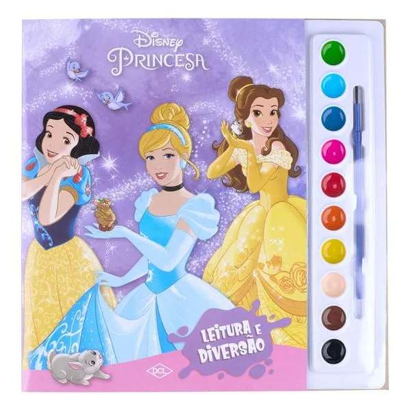 Livro de Colorir Aquarela Disney Princesas Dcl