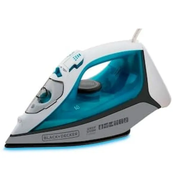Ferro de Passar a Vapor Black Decker FX3060 com Base Antiaderente - Azul e Branco branco,azul / 220