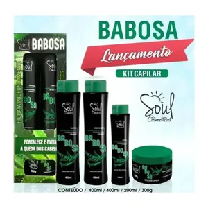 Kit Capilar Babosa 4 Peças Soul (Fortalece e Evita Queda de Cabelos) Original