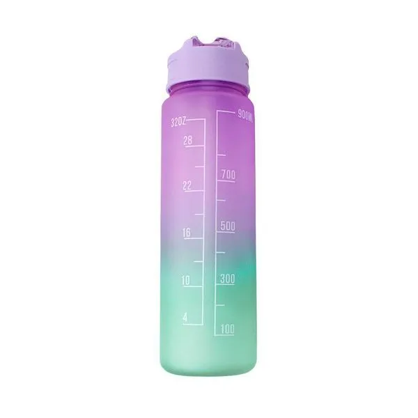 Garrafa Galão De Agua 2l E 900ml Degrade Com Figurinhas Adesivos 3d Tampa: Lilás