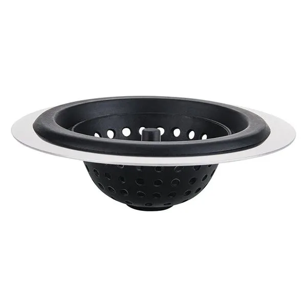Ralo para Pia Euro Home em Silicone e Aço Inox - Preto